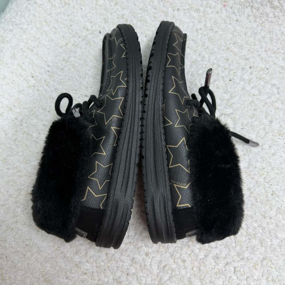 Hey Dude Women's Britt Starry Black Faux Fur Lined Bootie Size 7 EUC Like New - Picture 5 of 9